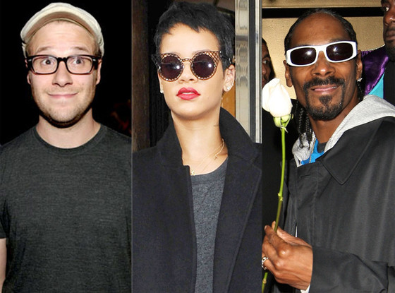 Seth Rogen, Rihanna, Snoop Dogg Seth Rogen, Rihanna, Snoop Dogg